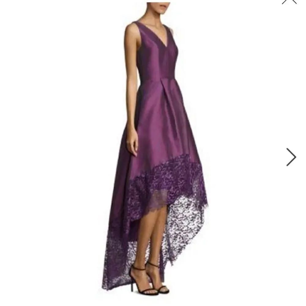 NWT Monique Lhuillier Purple Hi Lo Dress Gown